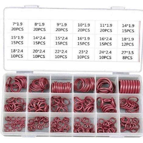 O Ring Assortment HNBR Rubber Red R134a R12 O Ring Seal Kit Automotive Air Conditioner A/C Air Conditioner System
