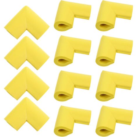 12 protège-coins pour meubles, mousse, jaune, pour armoires (1/5)