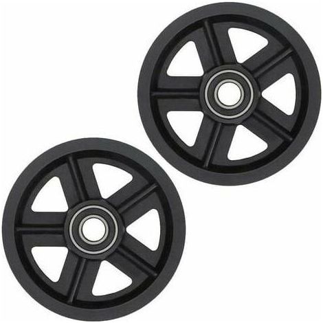 Schiebetürrolle, Schiebetürbeschläge 2 Stück Amerikanische Scheunentür-Hängeschiene Kohlenstoffstahl-Rollen-Set Schwarz (1/4)