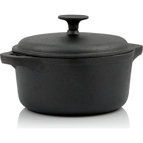 BBQ-Toro Gusseisen Cocotte, 2,7 Liter, Ø 20 cm, rund, Bräter mit Deckel