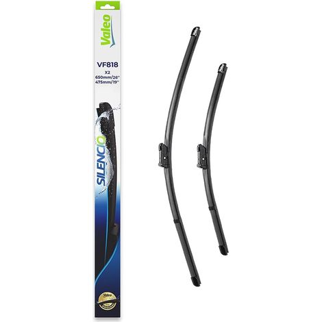 Set mit 2 Frontscheibenwischern 650 mm und 475 mm, Gummimischung, Hochgeschwindigkeits- und geräuscharmes Wischen für Pkw (1/5)