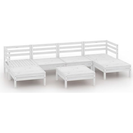 Maison Exclusive - Juego de muebles de jardín 7 pzas madera maciz (1/5)