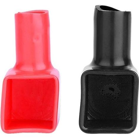 Cache-bornes de batterie rouge et noir (positif/négatif) – Lot de 2 modèles 192681 & 192682 – PVC résistant et sécurisé (1/4)