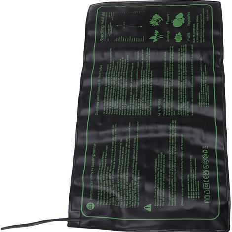 Tapis chauffant pour semis 20 x 10 pouces avec thermostat numérique, compatible avec les plantes et les semis (prise UE 220-240 V).