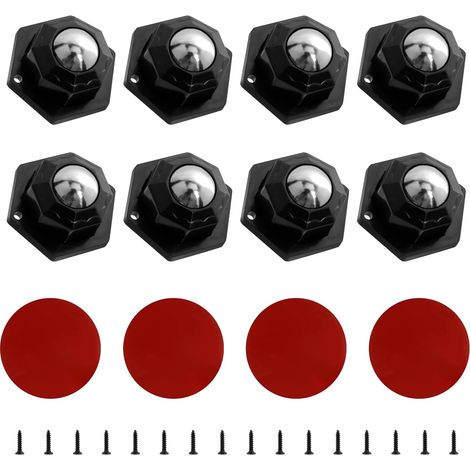 Roulettes pour Meubles 8 Pièces Roulettes à Billes 20mm Roulettes Pivotantes Autocollantes Rotation à 360° Roulette Porte Coulissante,Roulettes Pivotantes Roulette Charge Lourde Petite Roulette (1/5)