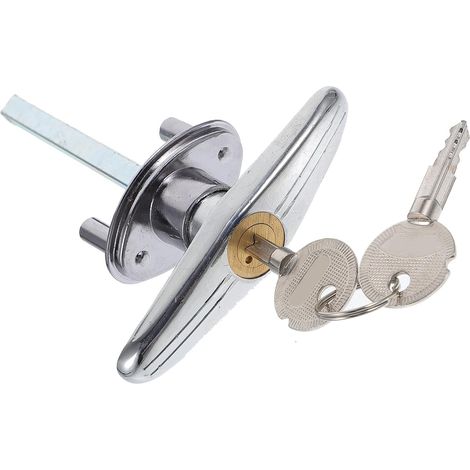 Kit de Serrure pour Porte de Garage Poignée en T en Fil d'Acier Brossé Verrouillage d'Urgence Manuel Adapté aux Écoles et Maisons (1/5)