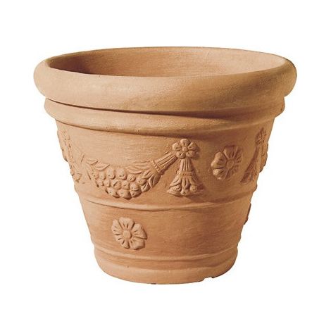 Vaso cónico Tropea h 52 cm Ø 67 cm resina Impruneta para exteriores – Telcom