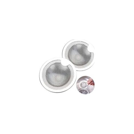 2er-Set Edelstahl-Spülbecken-Siebe, 10 cm Abflusssieb, rostbeständig, für Küche und Bad - Crezuo