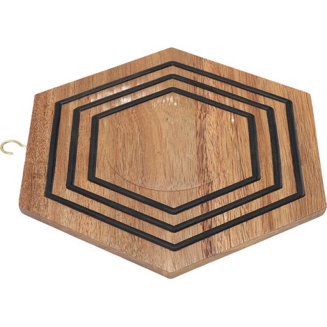 GARRYFIZH Dessous de plat magnétique en bois, support de Pot Hexagonal, coussin antidérapant pour poêles, assiettes, théières (1/5)