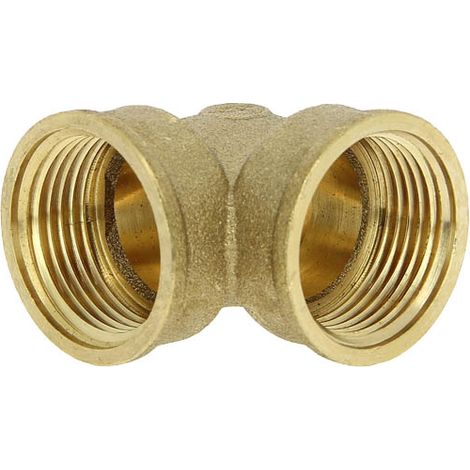 Watts – Coude laiton égal Femelle 1" – Raccord 90° à visser – Taraudage 1" (26x34) – Norme A.C.S. NF EN 12164