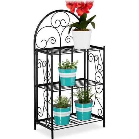 Soporte de flores plegable de metal