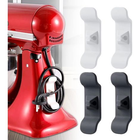 Lot de 4 organiseurs de cordon universels pour appareils électroménagers, accessoires de cuisine pour mélangeur, cafetière, autocuiseur et friteuse à air (1/4)