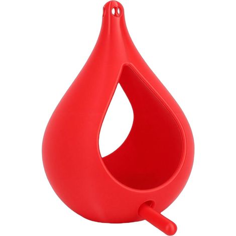 Hanging Bird Feeder for Garden Patio Raindrop Shape with Perch Pole, PLA Plastic Outdoor Bird Feeder for Bird Lovers (1/5)