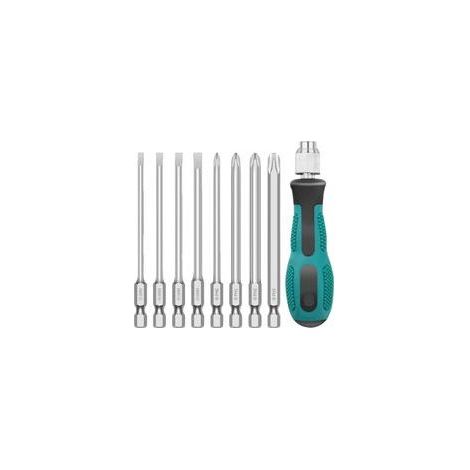 Jeu 8 Embouts Magnétiques 100mm, Tournevis sans Fil, Tige Hexagonale 1/4\ (1/5)