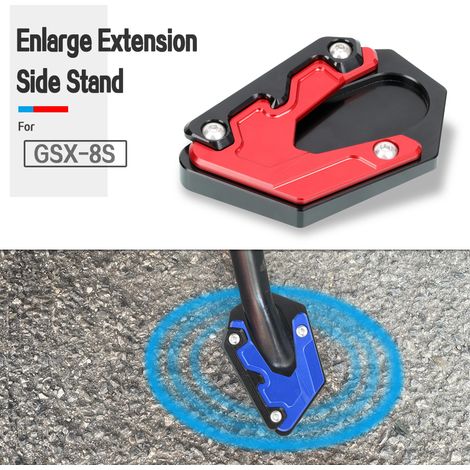 (rouge) Béquille latérale de moto GSX8S, extension de béquille compatible avec Suzuki GSX-8S GSX8S GSX 8S 2023 2024 maxpower (1/4)