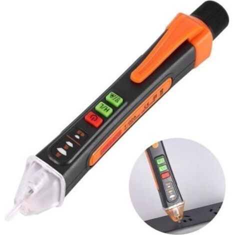 Tester of voltage without contact with range AC 12–1000 V/48–1000 V, tester electric with lamp of pocket, alarm sound, detector of point of off of wire (1/5)