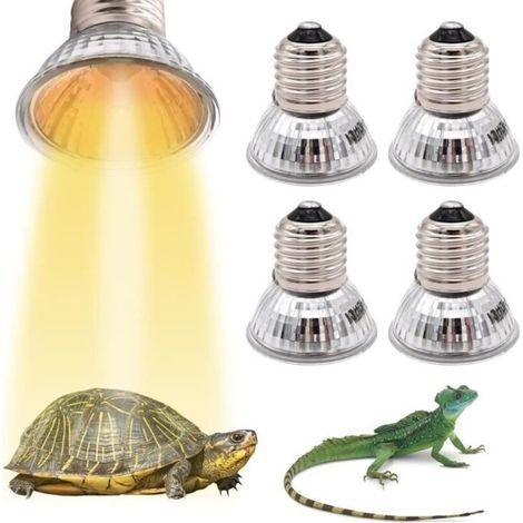 Heat Lamp - UVA UVB - Turtle - 4 Pieces - 50W - E27 Base (1/4)