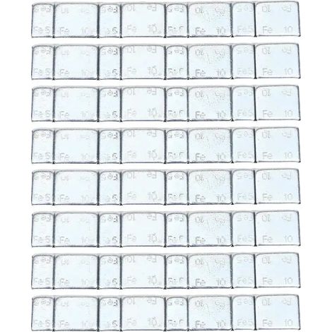 Contrapesos para equilibrado de ruedas, instalación adhesiva, aptos para coches y motocicletas, 8 unidades, 5-10 g (1/2)