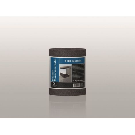 Bitumen-Mauersperrbahn R 500 besandet 10 x 0,24 m = 2,4 m² schwarz Sockelleiste
