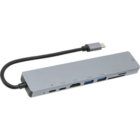 Station d'accueil USB-C 8 en 1 avec RJ45, USB 3.0 et HDMI pour PC portable et bureau (1/5)