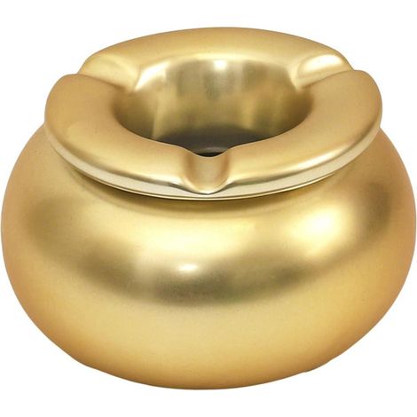 Cendrier de style marocain "Royal" - Doré mat ou brillant - D 10 cm - Livraison gratuite (1/5)