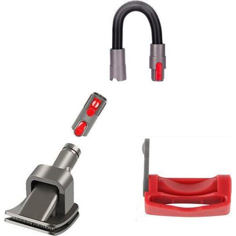 4-in-1 Bürstenkopf-Set für Dyson V15/V11/V10/V8/V7/V6 Staubsauger (rote Schaltersperre) (1/4)