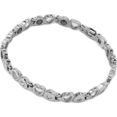 Bracelet magnétique en acier titane, bracelet de magnétothérapie puissant et tendance pour femmes (1/5)