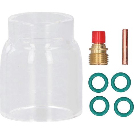 Kit de 7 buses de découpe plasma, coupelle en verre, consommables pour torche de découpe en silicone et laiton pour WP 9 20 TIG. (1/4)