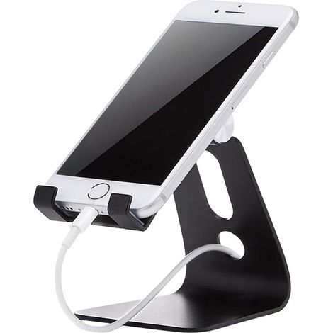 Support de téléphone portable ajustable pour iPhone et Android, Simple, Jumeau, Noir (1/4)