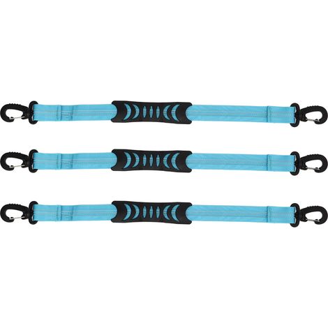 Sangle de Transport 3 Pièces pour Patins à Roulettes et Chaussures de Ski, Porte-Bottes de Snowboard, Sangle Nylon Bleue pour Skate (1/5)