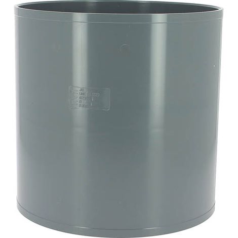 Adequa – Raccord d'évacuation PVC femelle-femelle Ø250 – Manchon à butée pour assemblage fiable – Évite les retenues d'impuretés