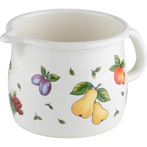 Riess Country Fruit Garden Pot à bec ventru Ø14cm, 1.7 litre émail