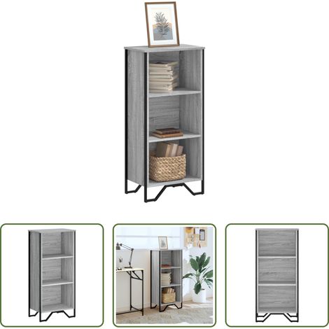 vidaXL Bücherregal Grau Sonoma - Bücherregal Grau Sonoma 50x31x106 cm Holzwerkstoff (1/5)