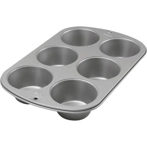 1 Moule à muffins Jumbo, Antiadhésif, Aluminium, 6 trous, Pour cupcakes géants (1/4)