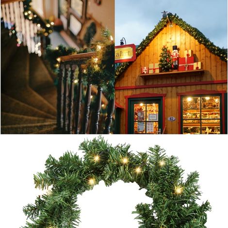Jiubiaz Ghirlanda natalizia luminosa 5 m, 100 LED bianco caldo, senza decorazioni (1/5)