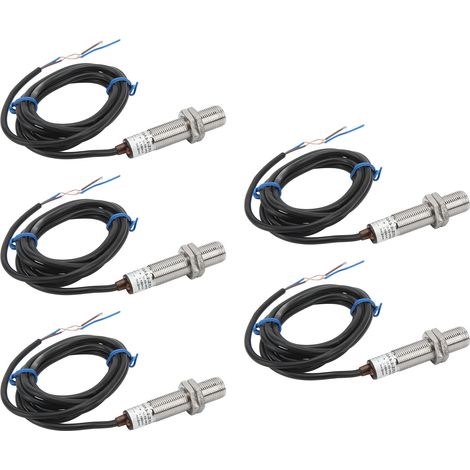 5 Pièces Capteur de Proximité 2 Fils Normalement Ouvert M12x1 Détecteur d'Approche Interrupteur 10‑36V DC Accessoire (1/5)