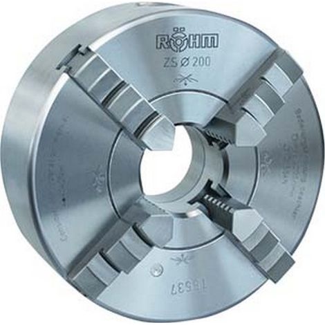 Mandrin à 4 mors, dispositif de centrage cylindrique, DIN 6350, corps en fonte ZG, Taille Ø : 125 mm, Ø de perçage traversant 32 mm, Vitesse max. 5500 tr/m