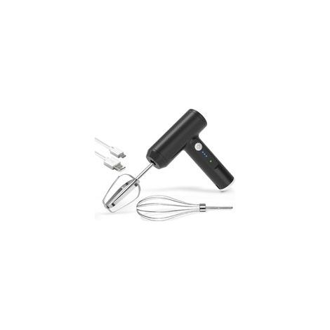 Handmixer – Kabelloser elektrischer Eierquirl, tragbarer Handmixer mit 3 Geschwindigkeitsstufen, aus Edelstahl 304. – Crezuo