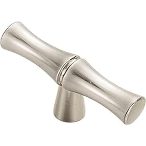 Lot de 6 poignées tiroir avec vis, en alliage zinc nickel brossé (1/4)