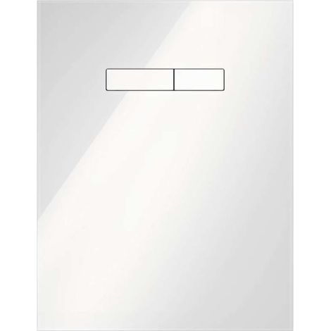 Piastra di azionamento TECElux con azionamento manuale, compimento: vetro bianco, chiavi bianche - 9650000 (1/3)