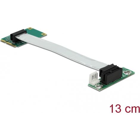 Delock riser card mini pci express  pci express x1 left insertion 13 cm