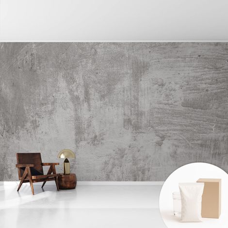 Fototapete - Tapete Vliestapete mit Kleber - Wandtapete Moderne Wandbild Schlafzimmer Wohnzimmer Rohbeton 416x254 cm (1/5)