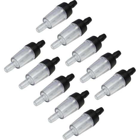Dww-Pack de 10 Valves Anti-Retour pour Aquarium Noir Plastique unidirectionnel Vannes Anti-Retour Protecteurs de Pompe pour Accessoires de Poisson Standard de 0, (1/5)