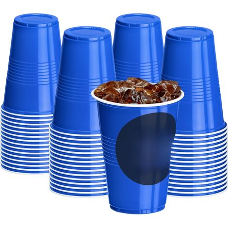 50 gobelets jetables, gobelets en plastique, 473 ml, design ergonomique, pour fêtes et événements (1/5)