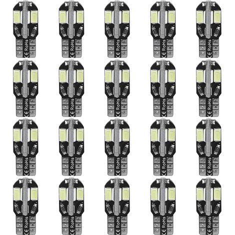 20 Stück 8-LED-Keillampen für Canbus T10 194 168 W5W 5730.