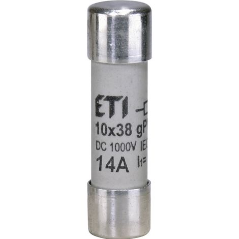 Inserto de fusible cilíndrico para paneles fotovoltaicos CH10x38 gPV 14A/1000V CC 002625079 ETI