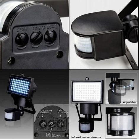 Projecteur Solaire - 60LED - Détecteur de Mouvement - Énergie Solaire - IP44 (1/4)