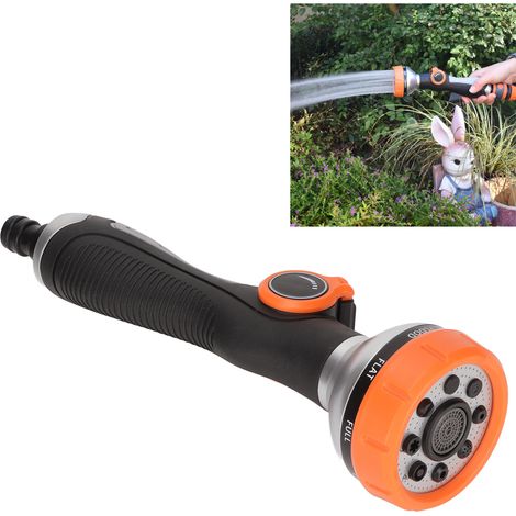 Pulvérisateur à pouce en métal à 8 fonctions pour le jardinage, la floraison, l'horticulture et l'usage domestique - Amazon Cross-Border Home Car Wash Shower Head (1/5)