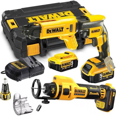 Dewalt DCF620P2K 18v XR Brushless Collated Autofeed Screwdriver + Drywall Cutter (1/5)