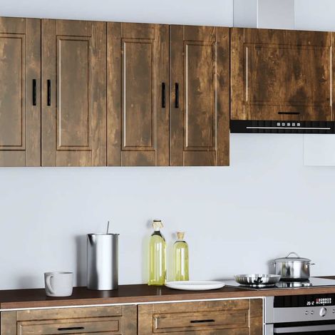 Maison Exclusive - Pensile da Cucina Porto Rovere Fumo in Legno Multistrato